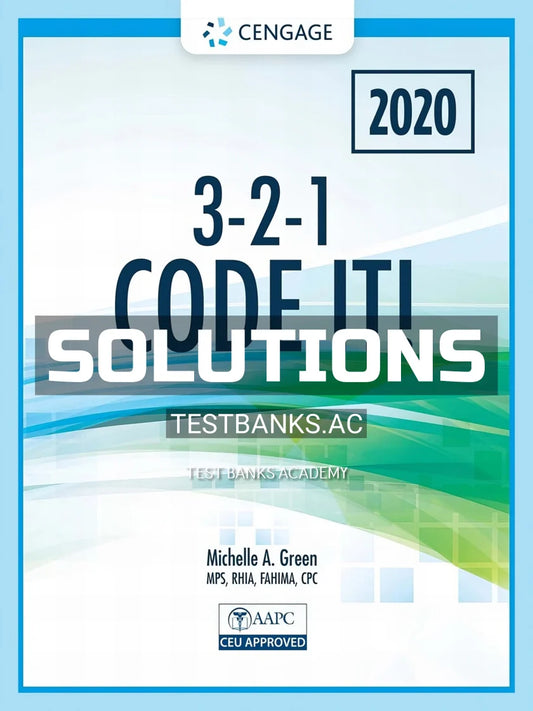 Solutions Manual or 3-2-1 Code It 2020 8th Edition by Green